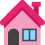 huis met roze dak