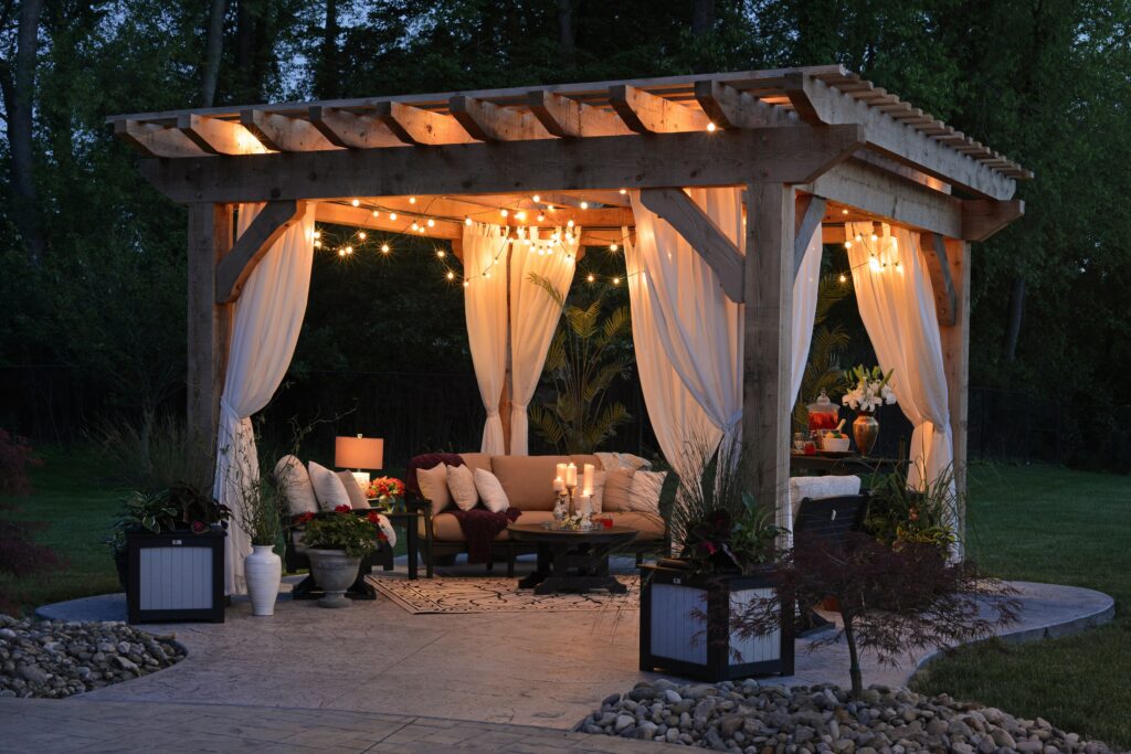pergola in de tuin